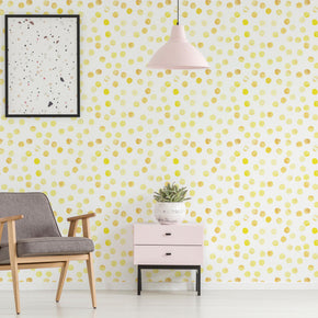 Sunshine Polka Dot Wallpaper