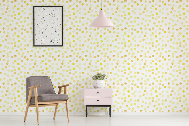 Sunshine Polka Dot Wallpaper