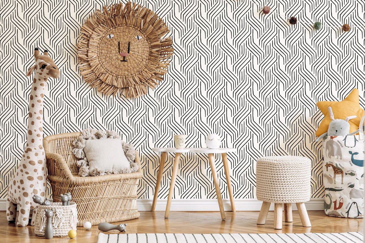 Modernistic Stripes Wallpaper