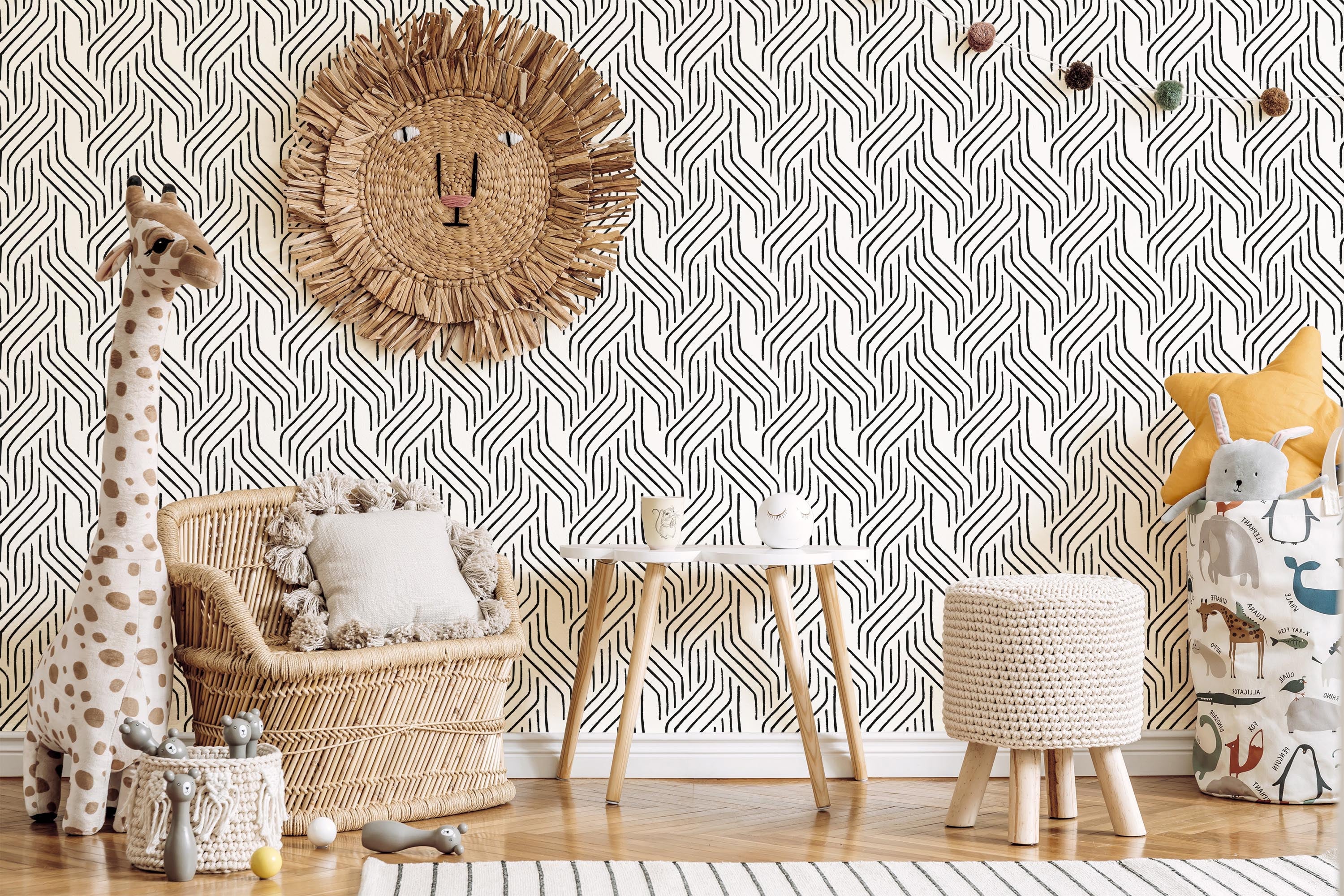 Modernistic Stripes Wallpaper