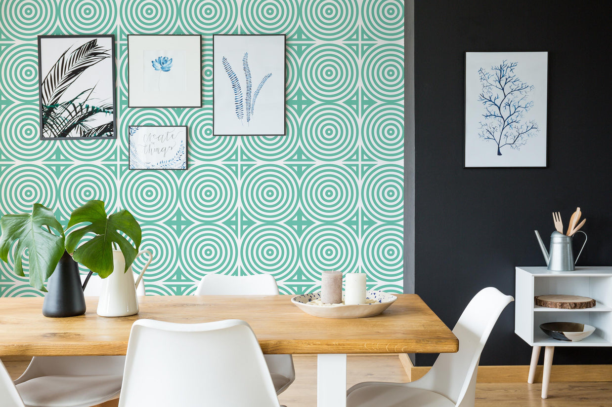 Vintage Geometric Rings Wallpaper