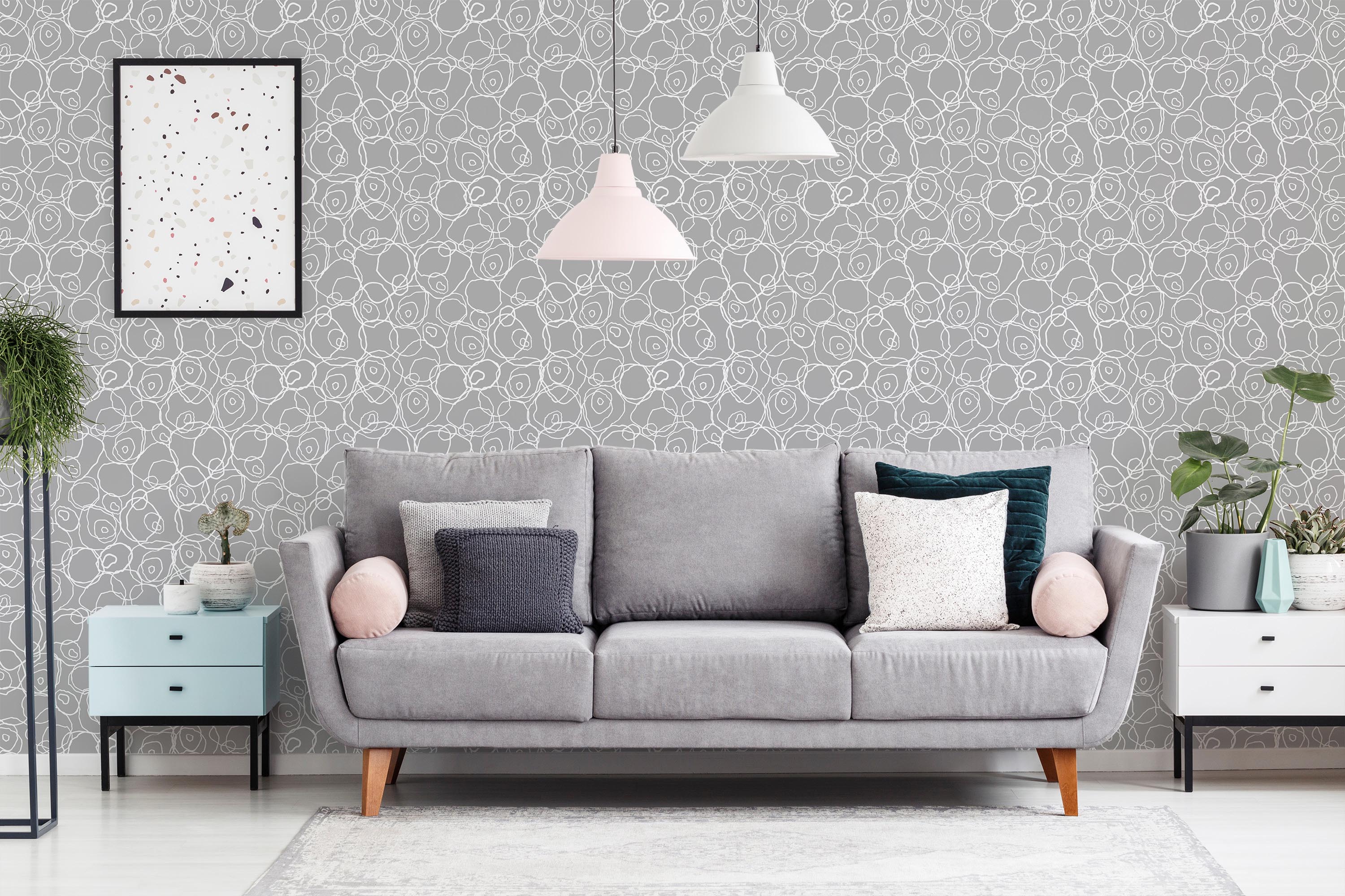 Modern Circular Pattern Wallpaper