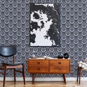 Retro Damask Wallpaper