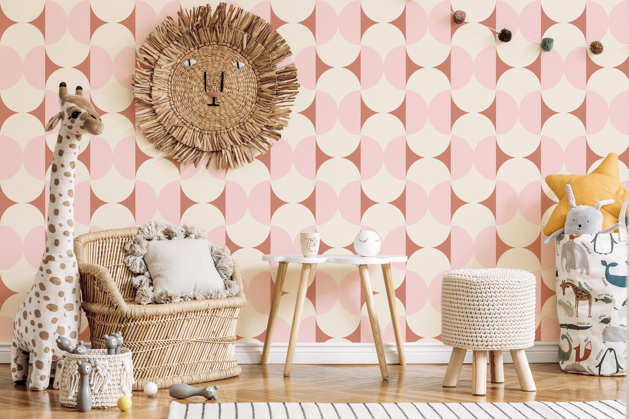 Soft Retro Geometric Wallpaper