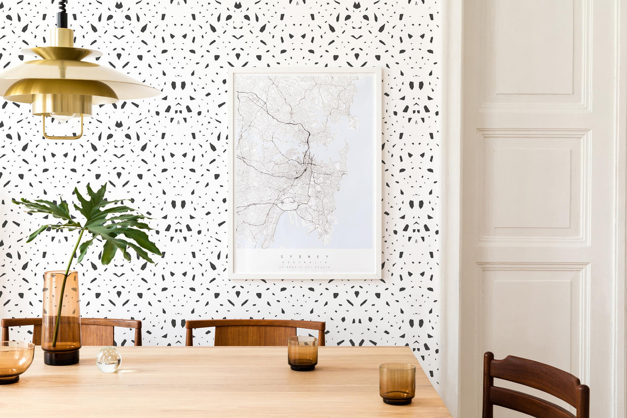 Monochromatic Terrazzo Wallpaper