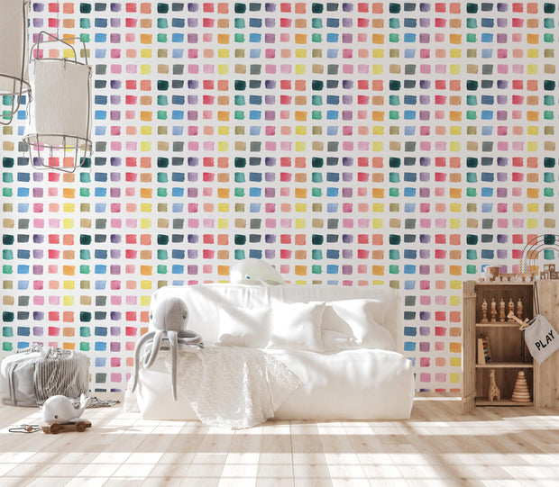 Pastel Patchwork Wallpaper