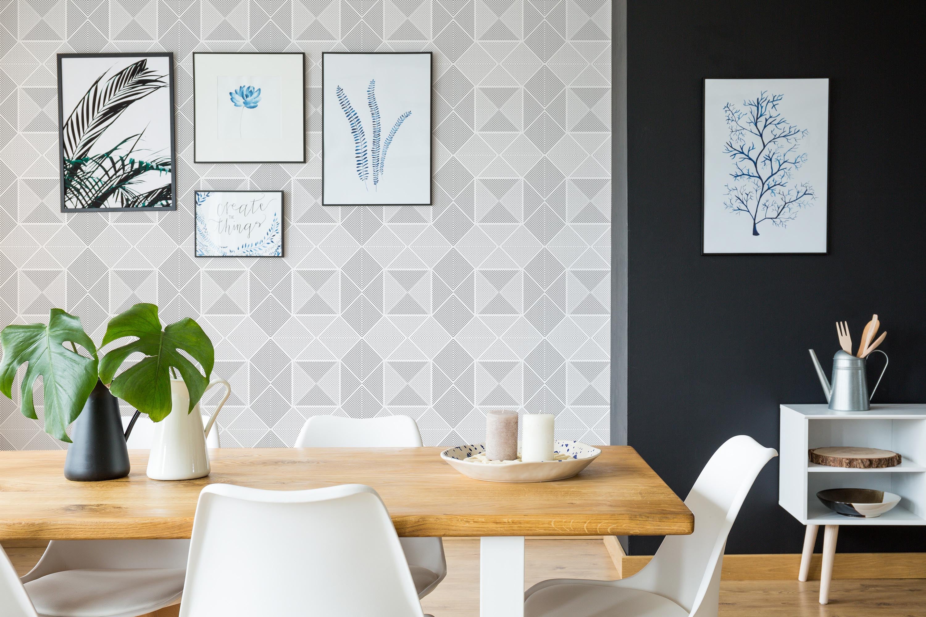 Monochrome Geometric Wallpaper