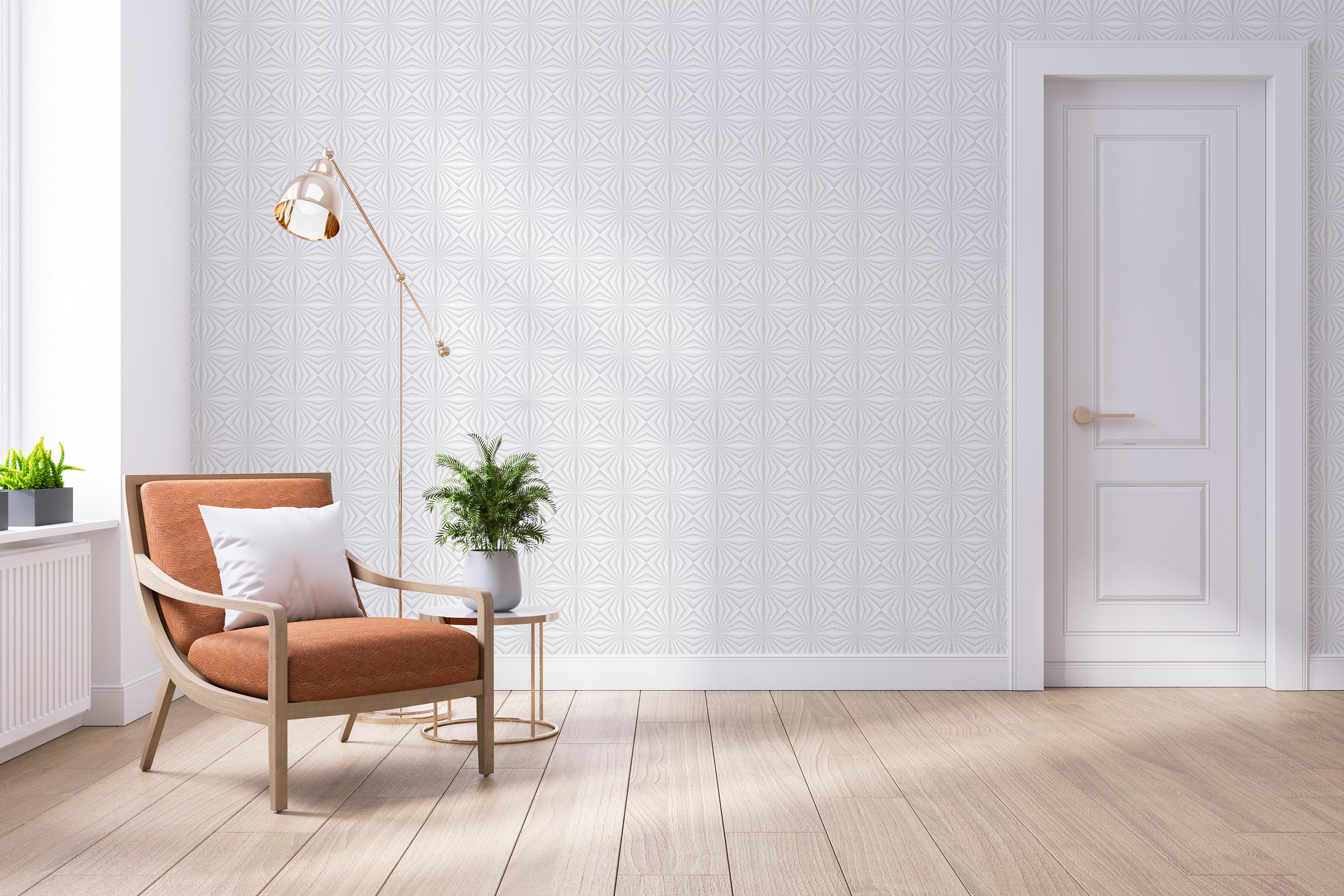 Monochrome Geometric Pattern Wallpaper