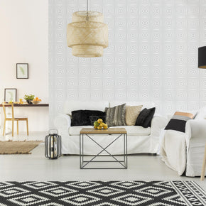 Monochrome Geometric Pattern Wallpaper