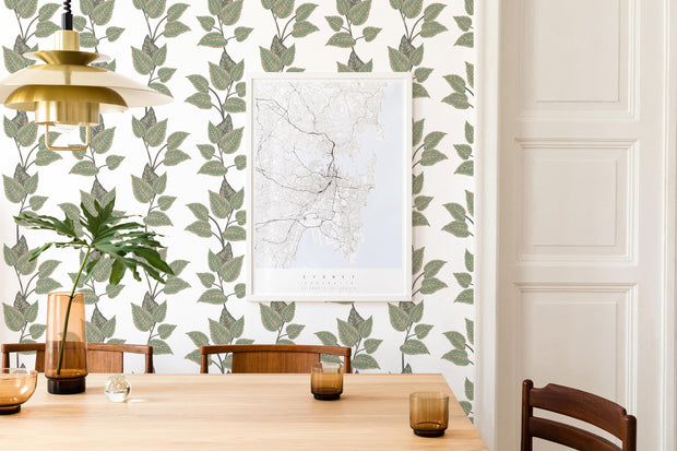 Nature-Inspired Leafy Wallpaper