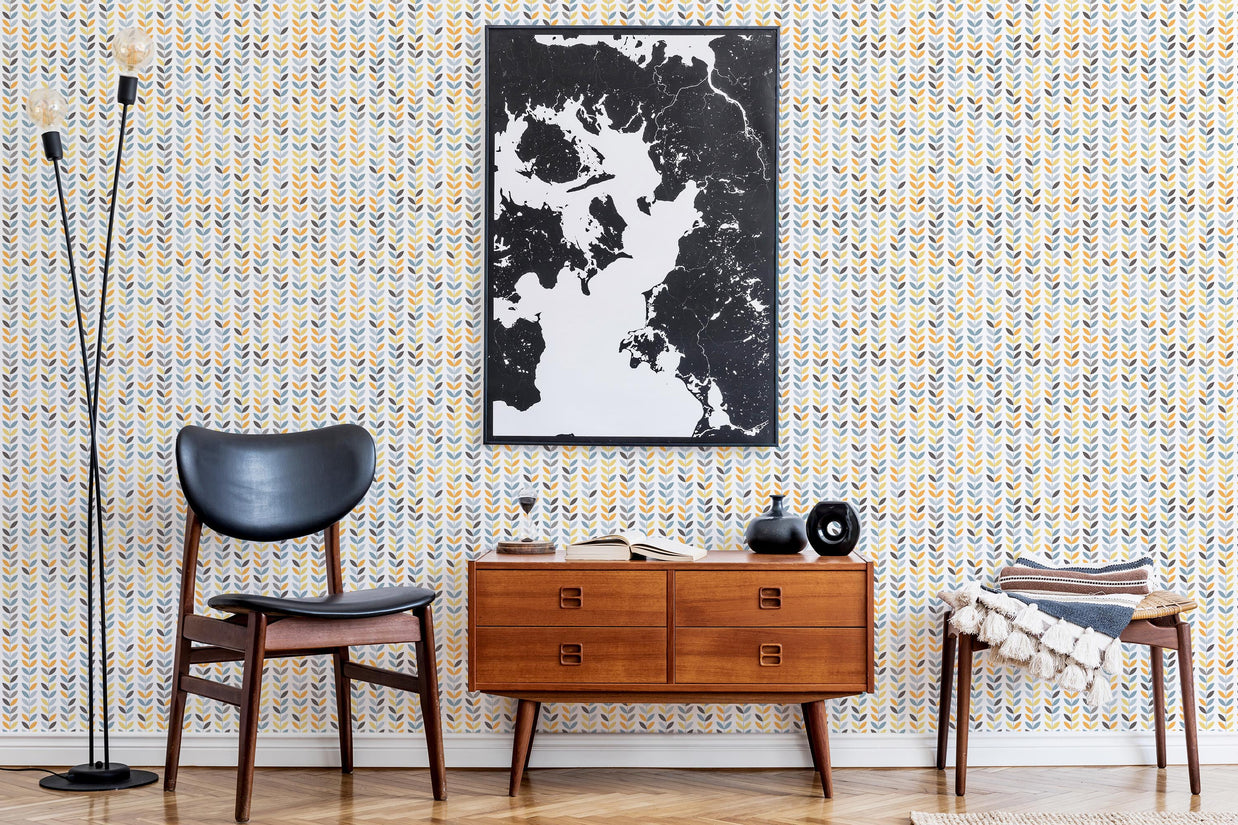 Whimsical Nordic Foliage Wallpaper