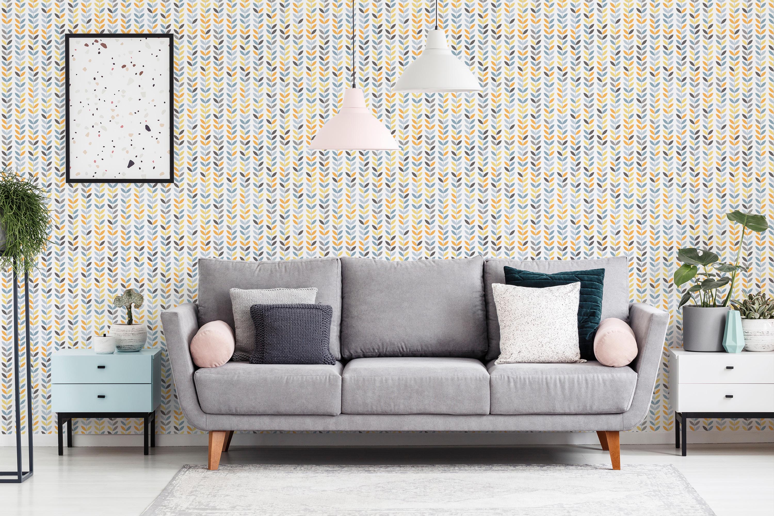 Whimsical Nordic Foliage Wallpaper