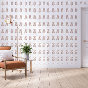 Rustic Terracotta Floral Wallpaper