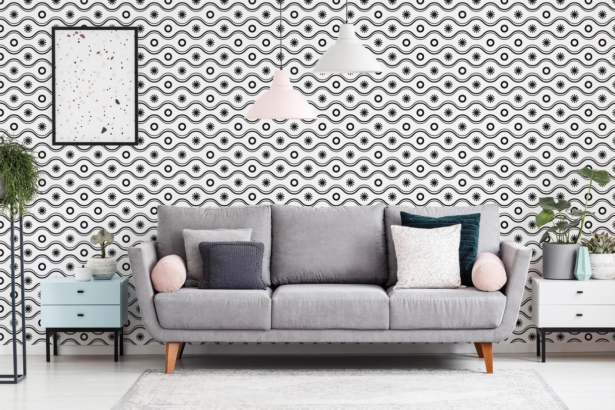 Modern Bohemian Geometric Wallpaper