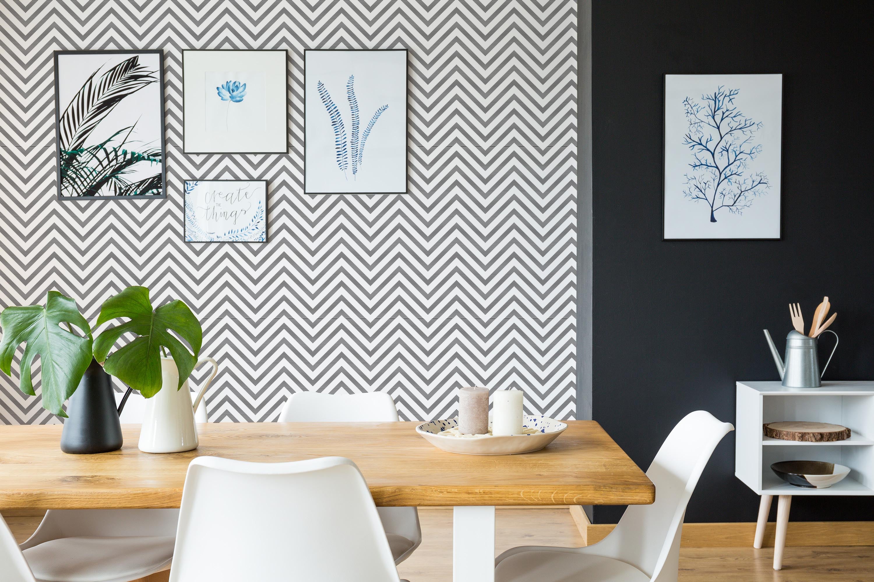 Modern Chevron Stripes Wallpaper