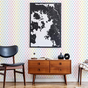 Playful Rainbow Polka Dot Wallpaper