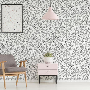 Natural Branches And Dots Wallpaper