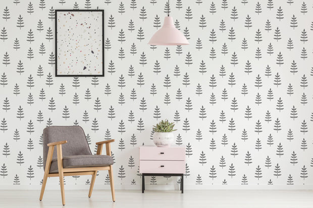 Modernist Fir Tree Wallpaper