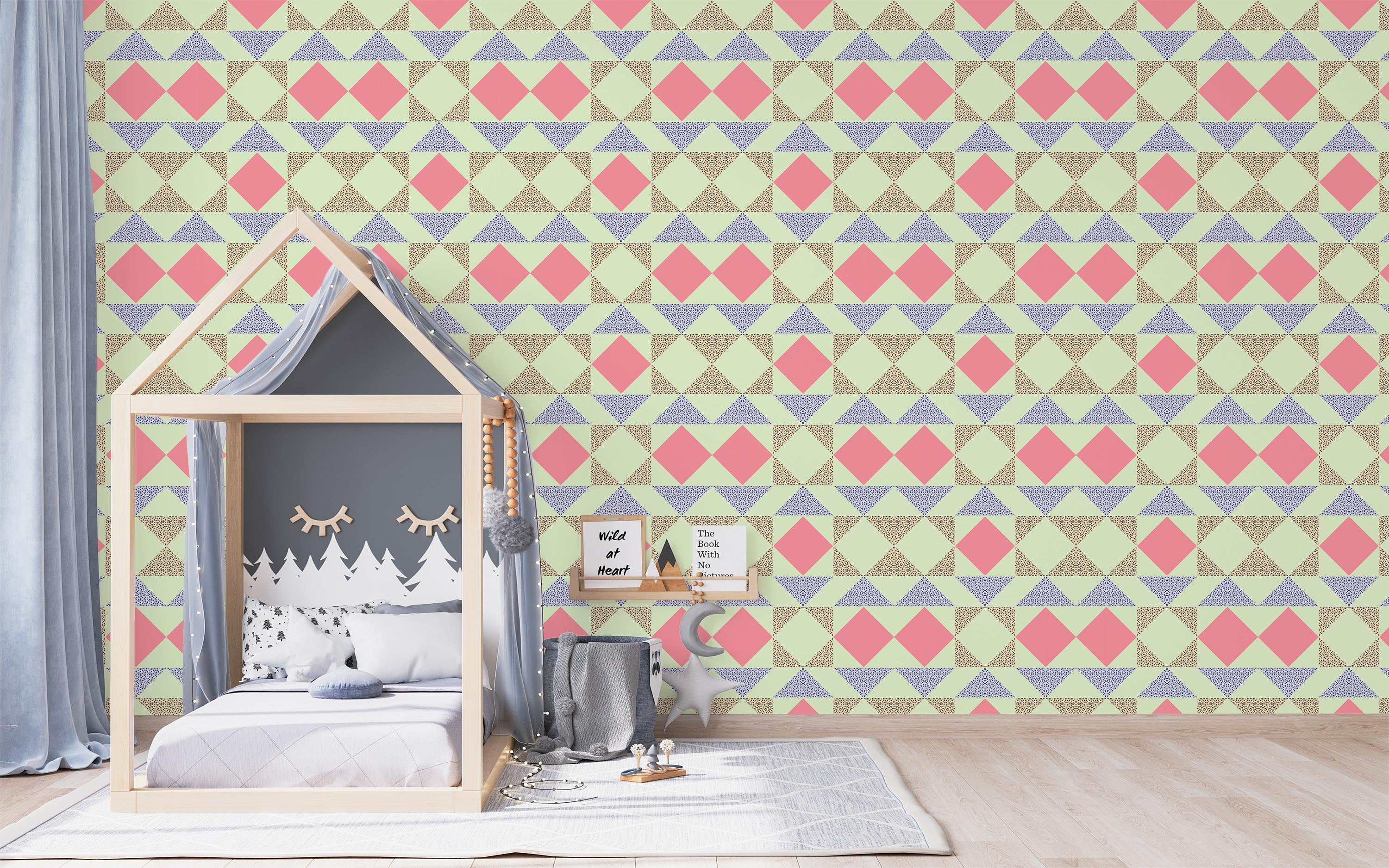 Vibrant Playful Geometric Wallpaper