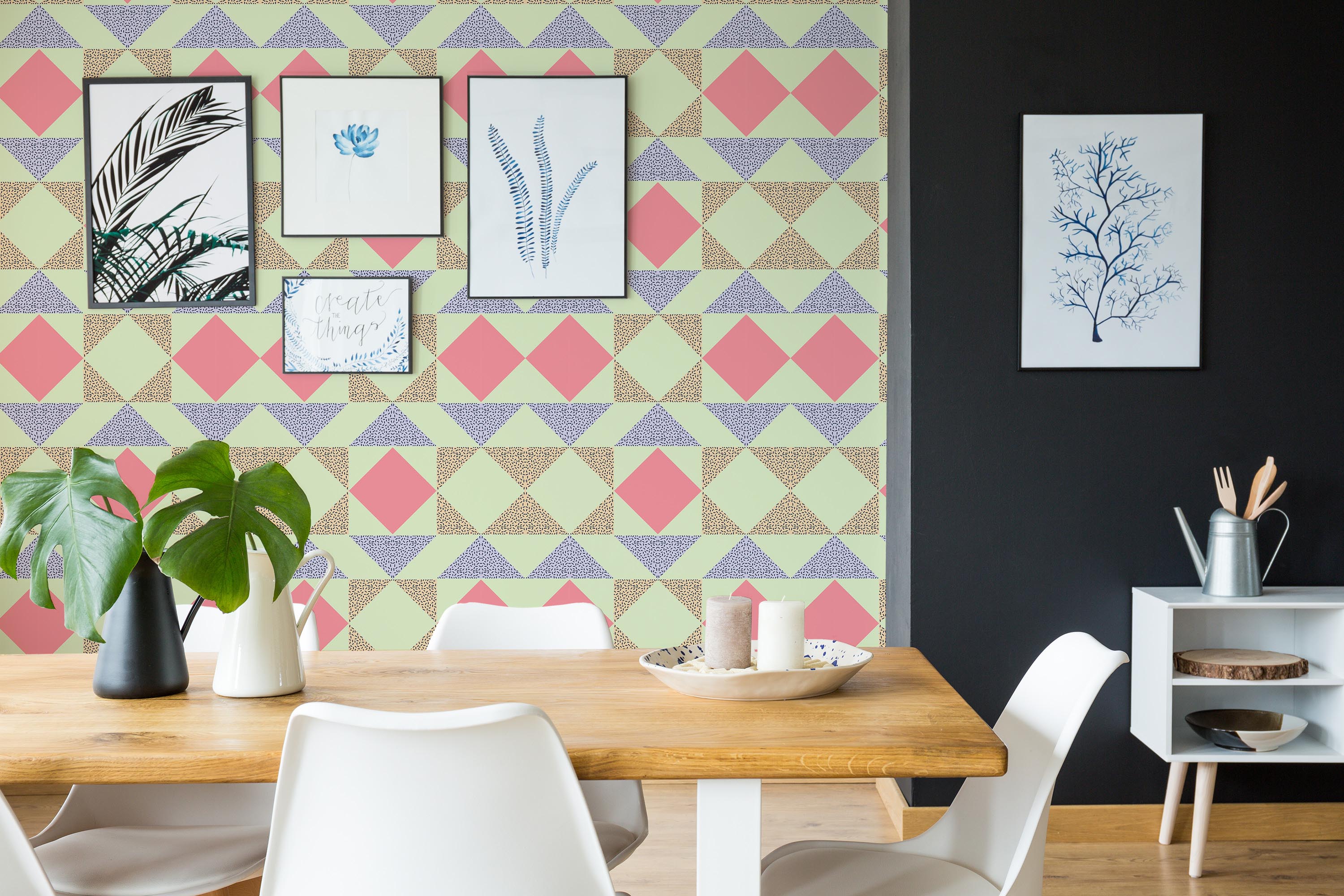 Vibrant Playful Geometric Wallpaper