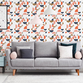 Retro Geometric Shapes Wallpaper