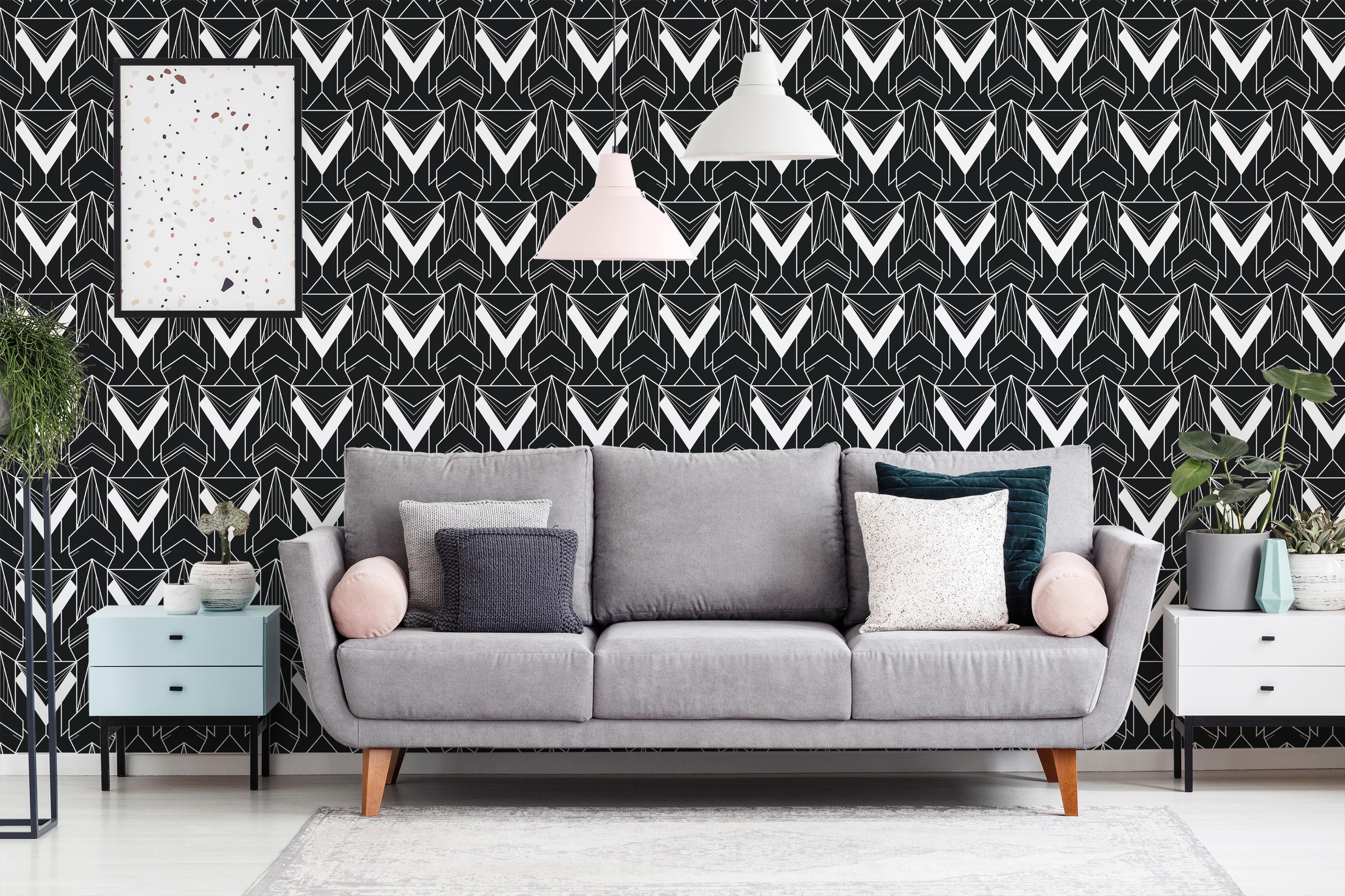 Monochrome Eclectic Wallpaper