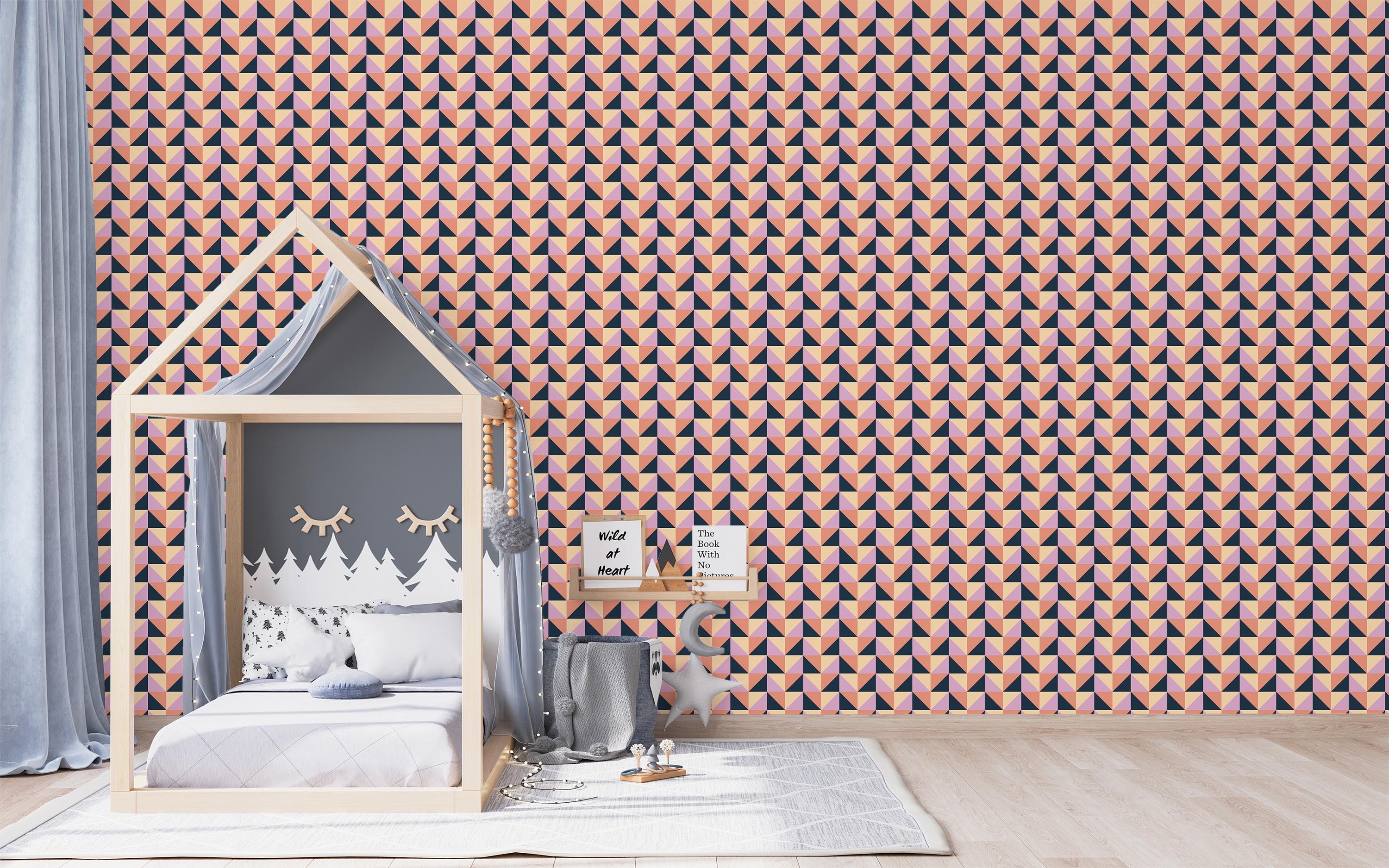 Playful Geometric Triangles Wallpaper