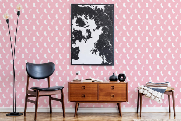 Rosy Brushstroke Wallpaper