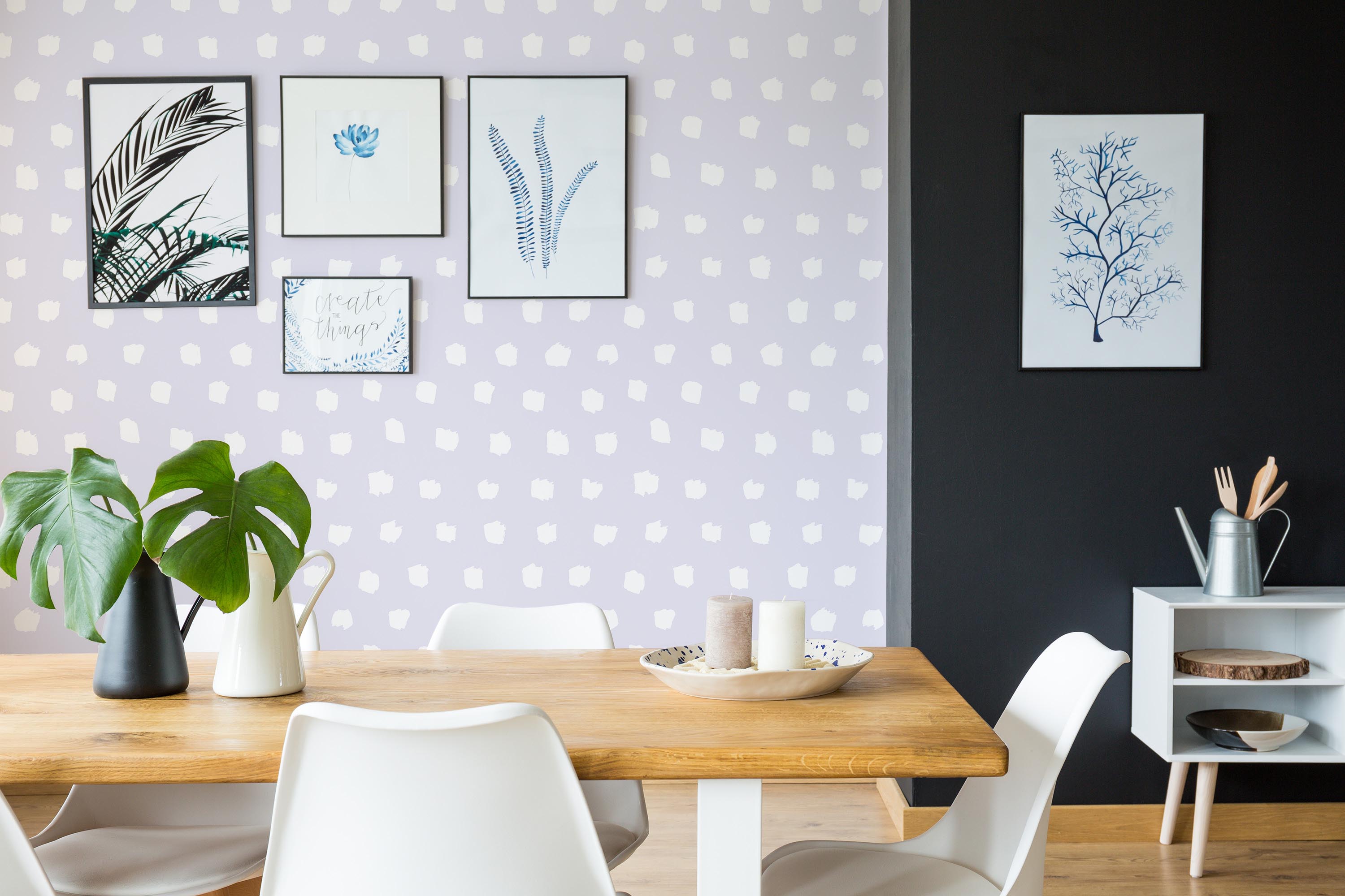 Polka Dot Brushstroke Wallpaper