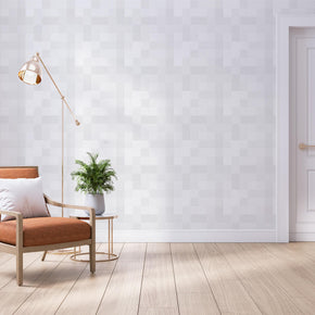 Shimmering White Tile Wallpaper