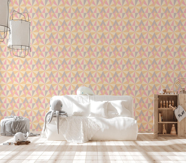 Playful Vintage Geometric Wallpaper