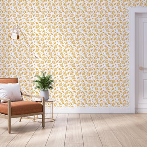 Golden Paisley Dreams Wallpaper