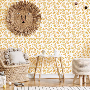 Golden Paisley Dreams Wallpaper