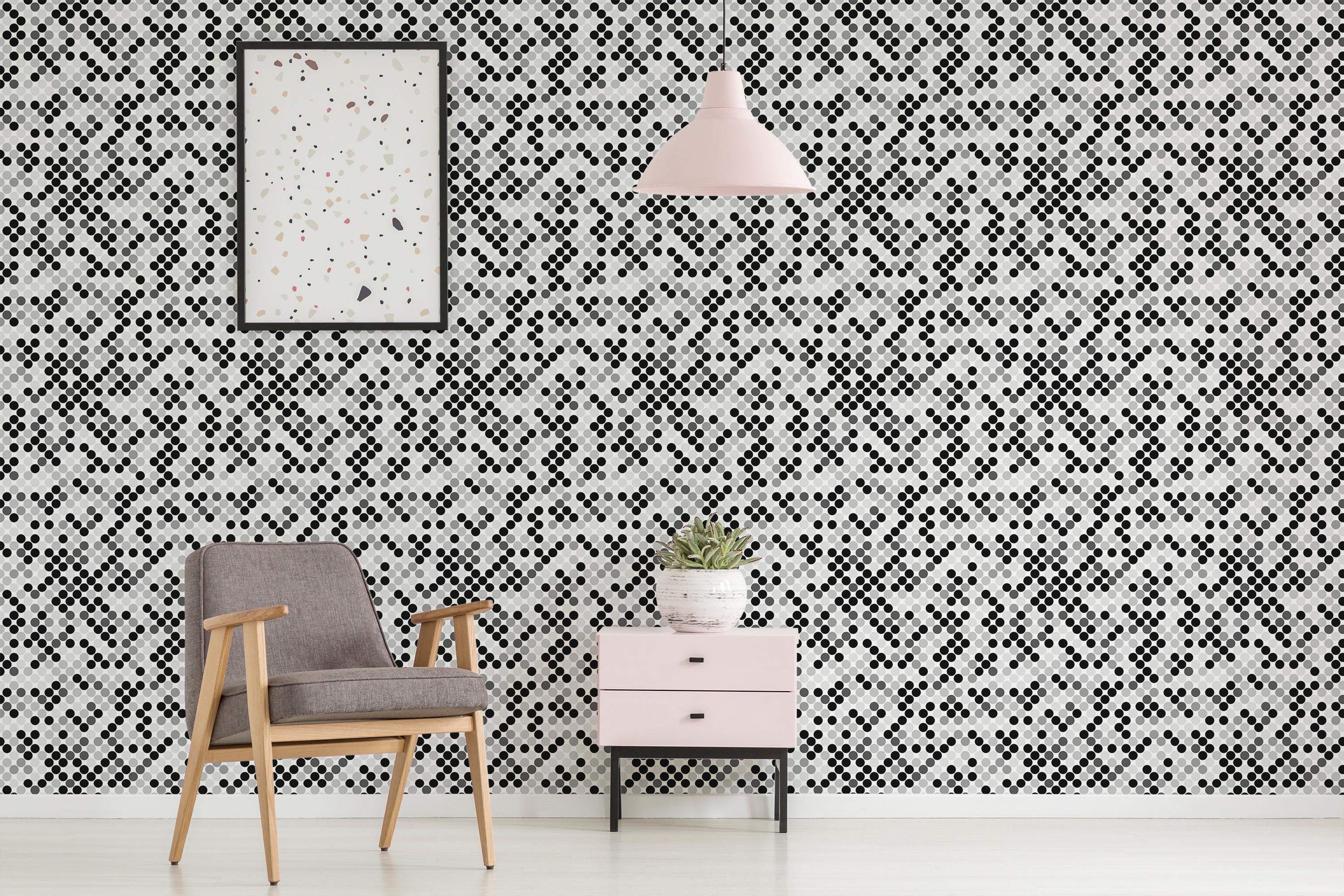 Shades Of Gray Spots Wallpaper