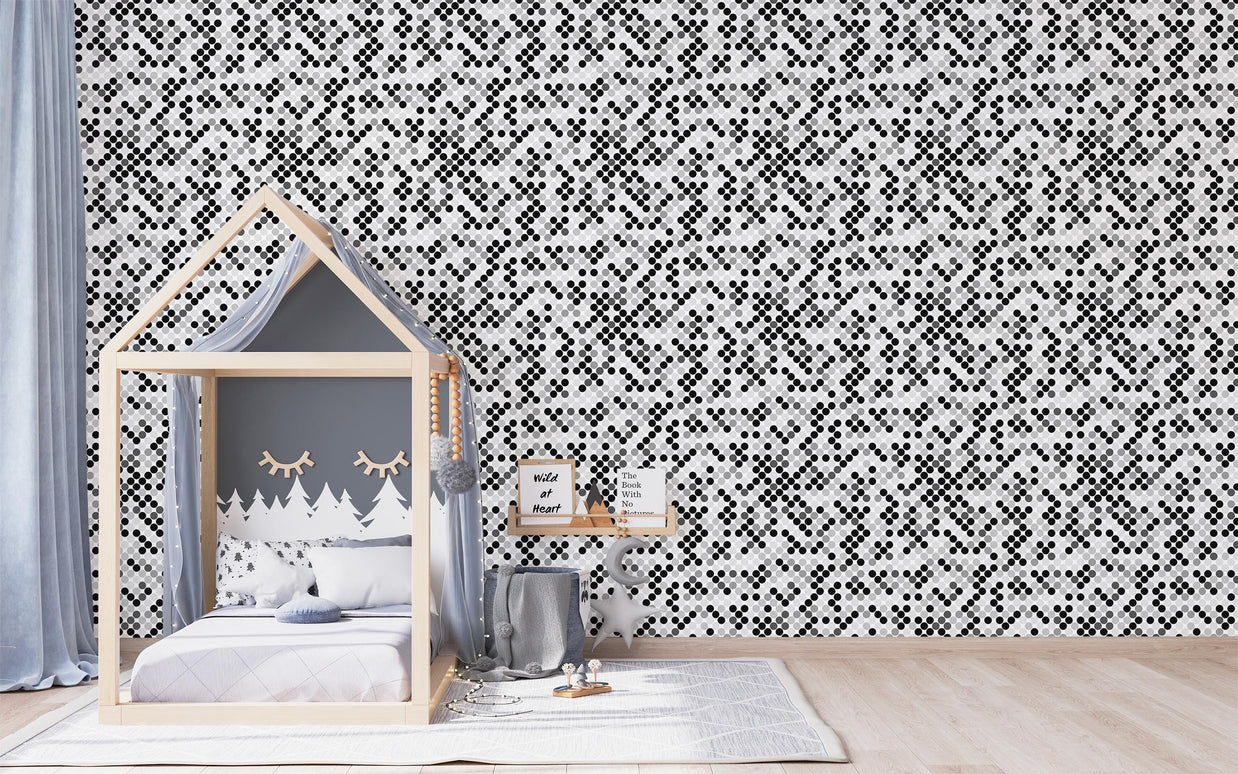 Shades Of Gray Spots Wallpaper