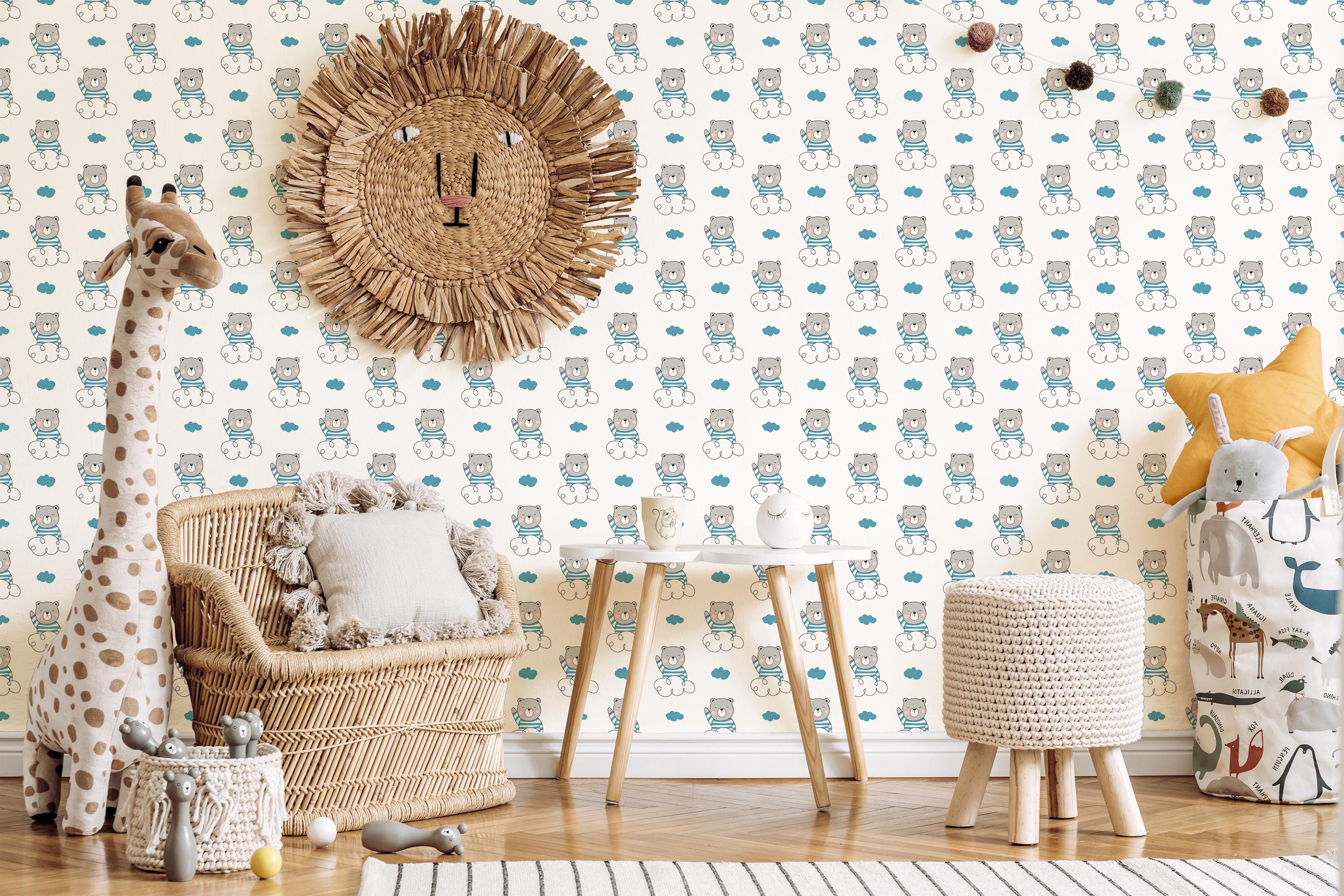 Teddy Bear Playtime Wallpaper