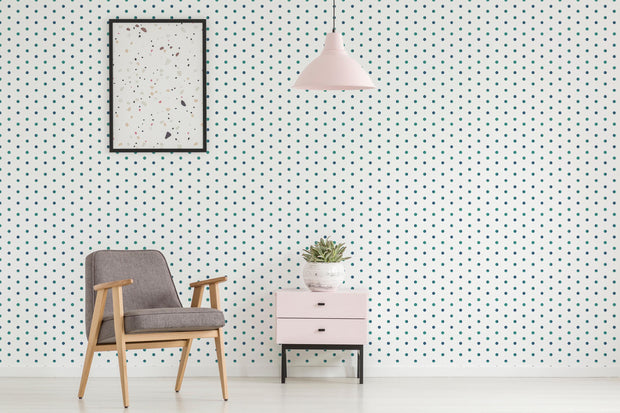 Teal Dots Wallpaper