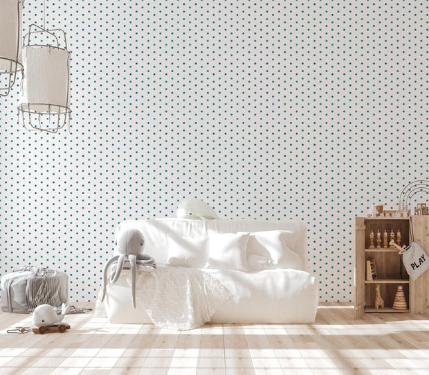 Teal Dots Wallpaper