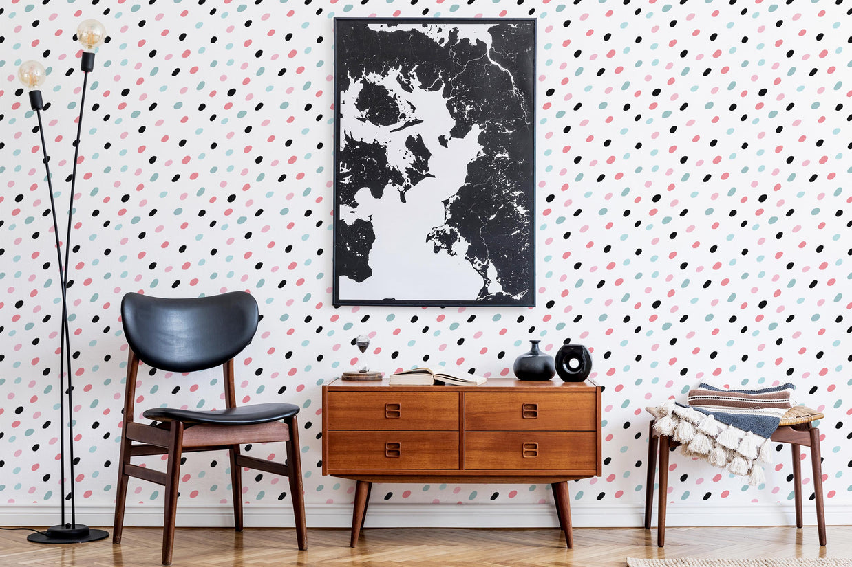 Playful Multicolor Spots Wallpaper