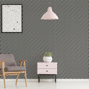 Slanted Herringbone Wallpaper