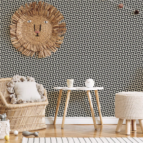 Slanted Herringbone Wallpaper