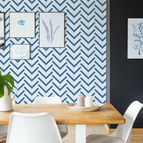 Ocean Waves Herringbone Wallpaper