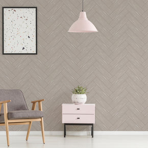 Natural Wood Chevron Wallpaper