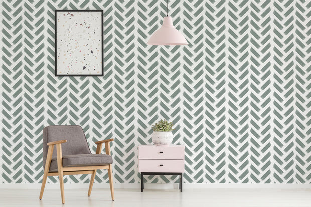 Paintwork Chevron Wallpaper