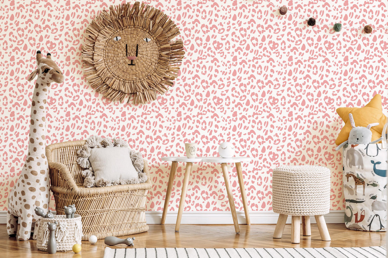 Blush Cheetah Print Wallpaper